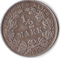 Deutschland (C003)b. 1/2 Mark 1919 A siehe scan