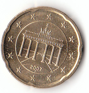 Deutschland (C005)b. 20 Cent 2007 F siehe scan