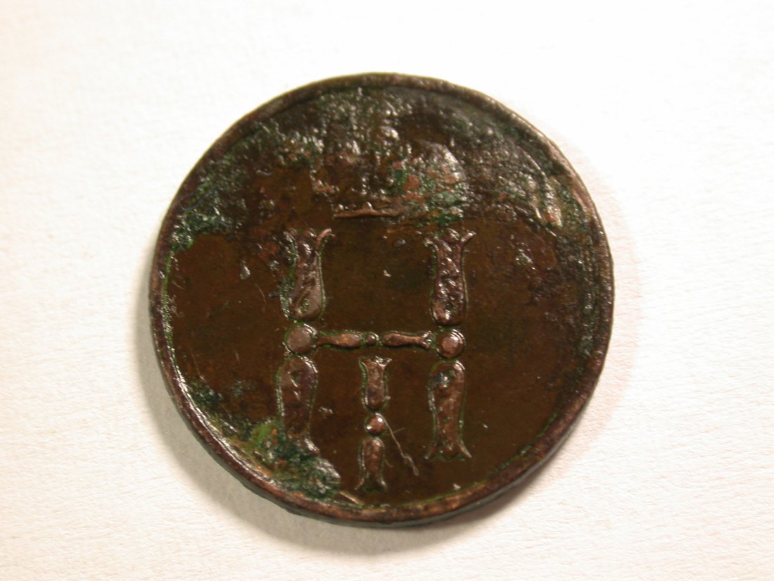  A109 Russland kleine Kupfermünze von 1854  Orginalbilder   
