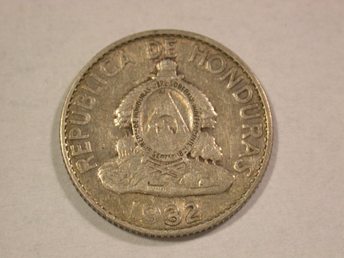  A203 Honduras  20 Centavos 1932 in ss Silber  Orginalbilder   