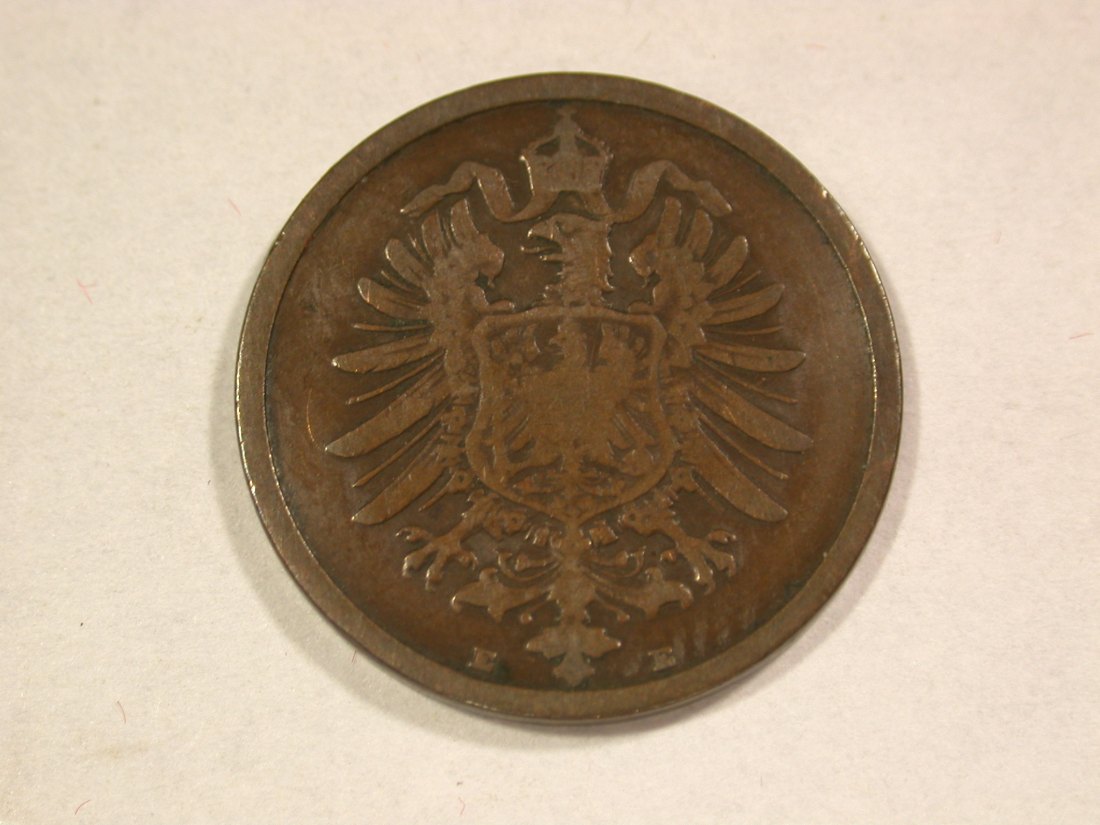  A203 KR 2 Pfennig 1876 E in s-ss  Orginalbilder   