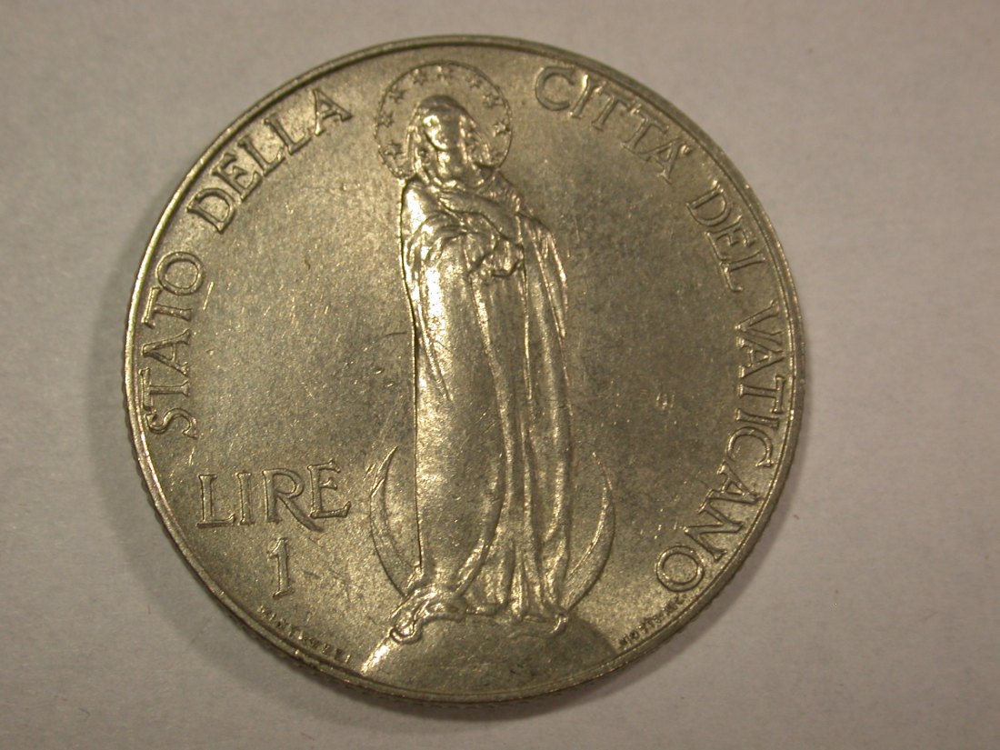  A204 Vatikan 1 Lira 1939 in vz-st  Orginalbilder   