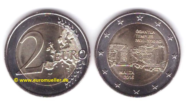 Malta 2 Euro Sondermünze 2016...Ggantija...unc.   