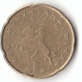 Slowenien (D133)b. 20 Cent 2007 siehe scan / cir.
