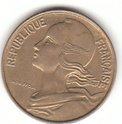 Frankreich (C051)b. 10 Centimes 1963 siehe scan