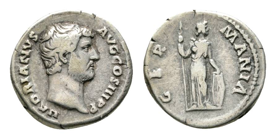  Antike, Rom, Hadrianus 117-138, Denar 3,29 g   