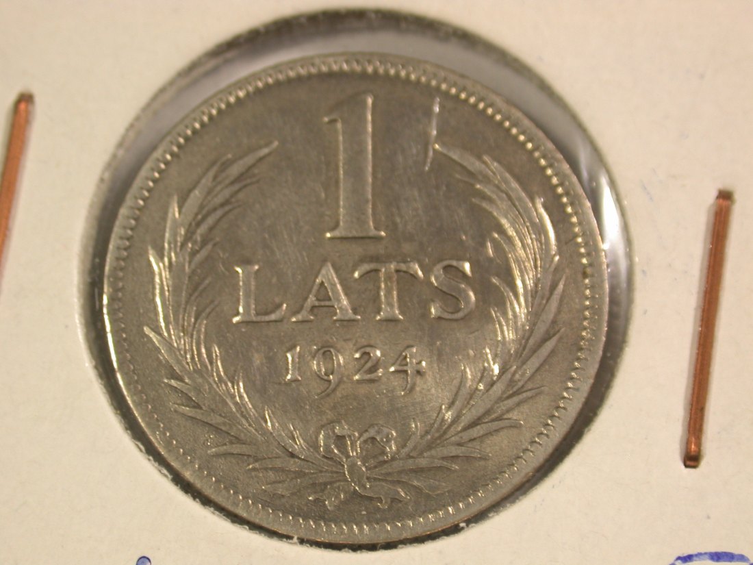  A112 Lettland  1 Lats 1924 in vz   Orginalbilder   