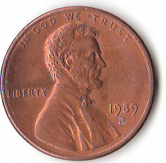 USA (C112)b. 1 Cent 1989 D siehe scan