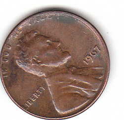 USA (C136)b. 1 Cent 1967 0. Mz. siehe scan