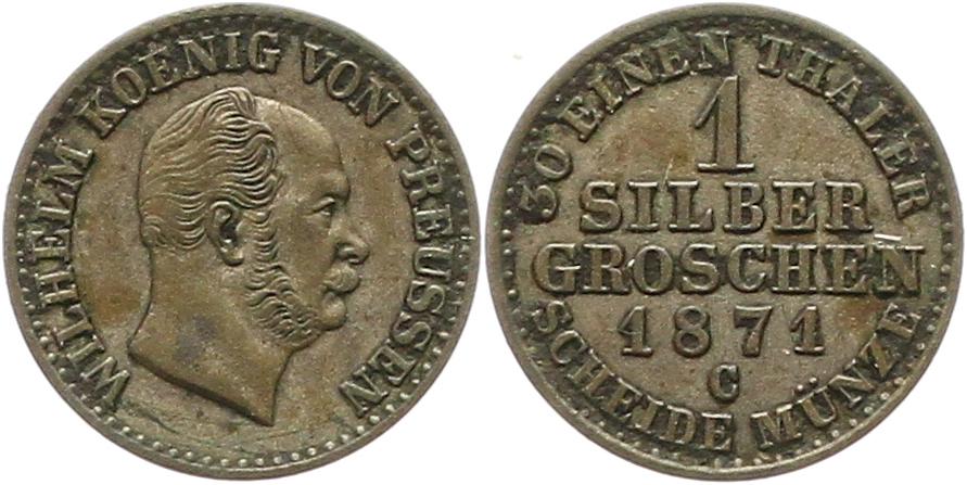  7480 Preußen 1 Silbergroschen 1871 C   