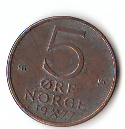 Norwegen (C170)b. 5 Öre 1977 siehe scan
