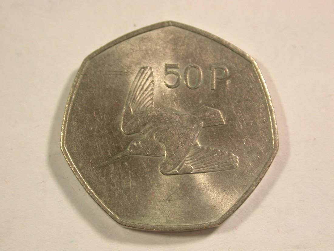  B12 Irland  50 Pence 1970 in vz   Originalbilder   