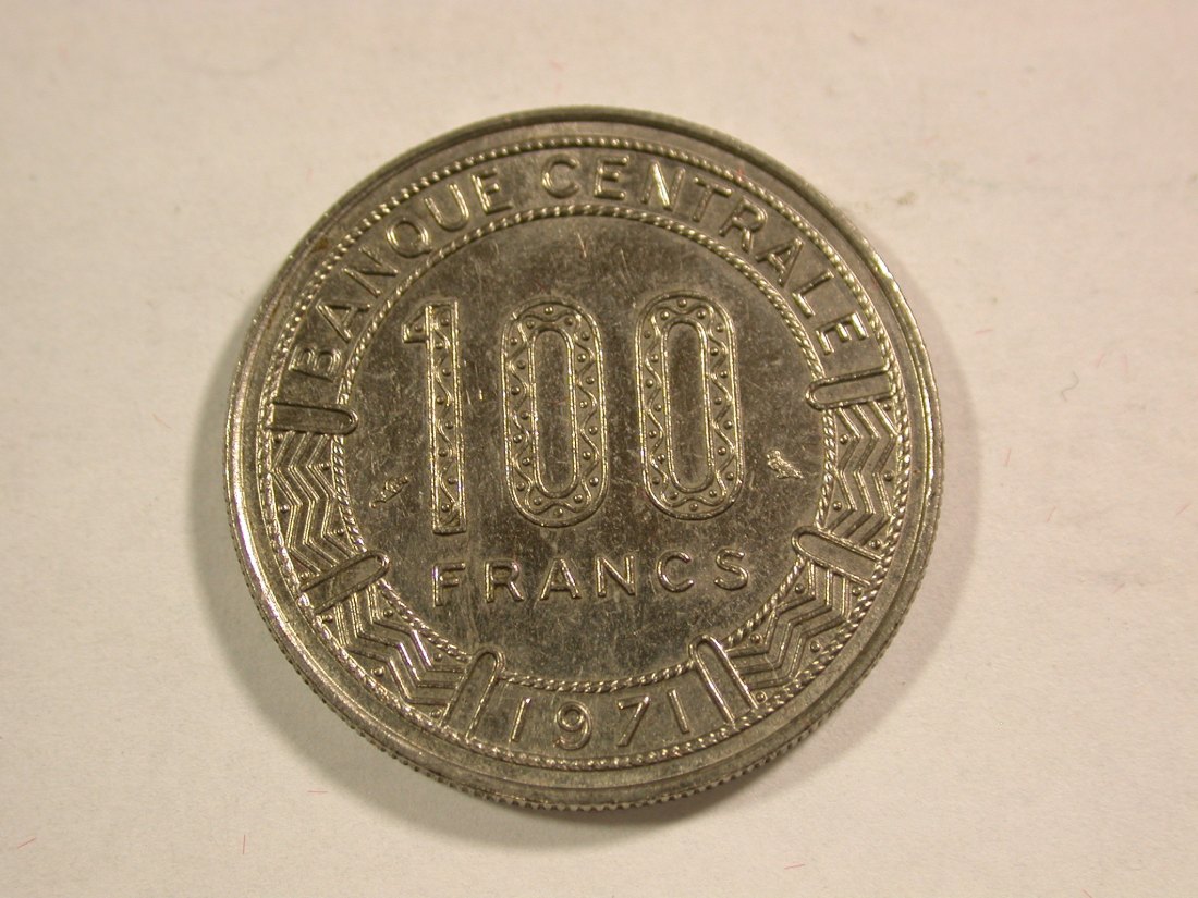  B12 Kamerun 100 Francs 1971 in vz-st/f.st   Originalbilder   
