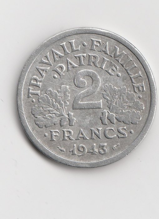  Frankreich 2 Francs 1943 Paris (B872)   