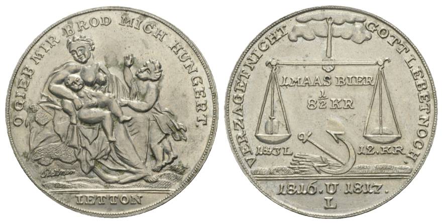  Jetton 1817; Ø 33,5 mm, 12,58 g   