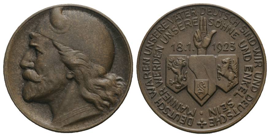  Bronzemedaille 1923; Ø 33,5 mm, 16,71 g   