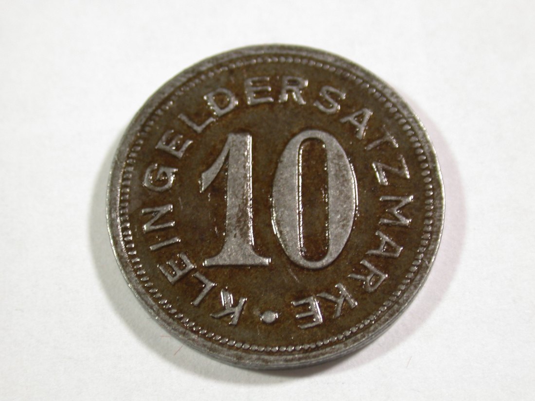  B16  Pirmasens  10 Pfennig Eisen 1919 Stiefel in ss-vz Originalbilder   