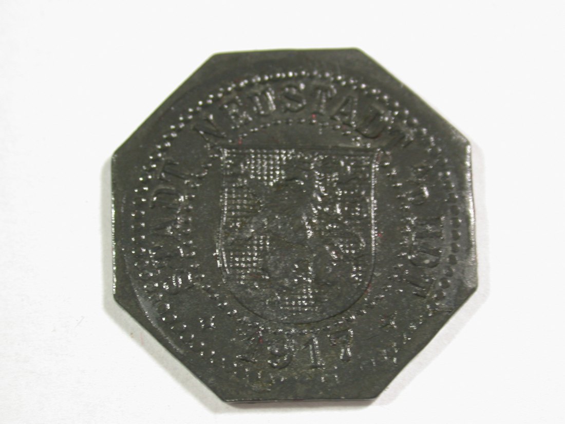  B16  Neustadt a.d.Haardt 20 Pfennig 1917 Zink achteckig in ss-vz  Originalbilder   