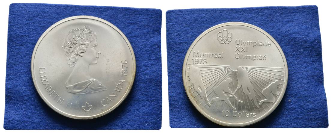  Canada, 10 Dollar 1976 Olympische Spiele, Ag   