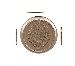  5 Pfennig 1875 A Deutsches Reich vz/st   