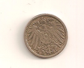  5 Pfennig 1901 G Deutsches Reich ss+   