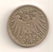  5 Pfennig 1908 G Deutsches Reich ss/vz   