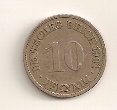  10 Pfennig 1901 G Deutsches Reich ss+   