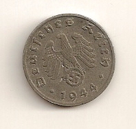  1 Reichspfennig 1944 E Deutsches Reich vz   