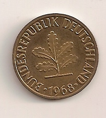 10 Pfennig BRD 1968 F stgl. aus KMS   