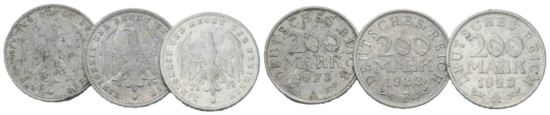  Deutschland, 200 Mark 1923, Aluminium   