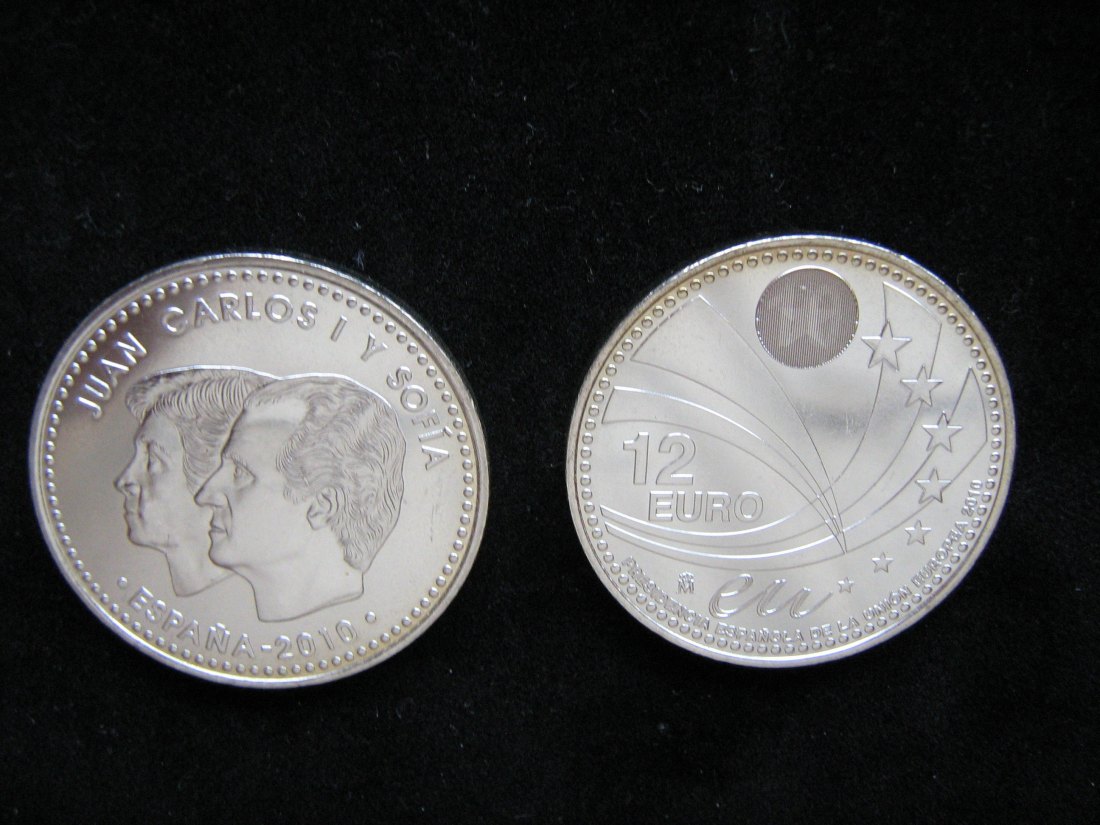  12 Euro Silber Münze Spanien 2010 Spanische EU Präsidentschaft   