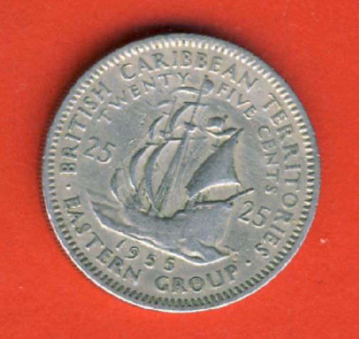  Ostkaribische Staaten 25 Cents 1955   