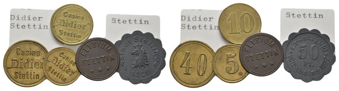  Pommern, Stettin, 5 Notmünzen   