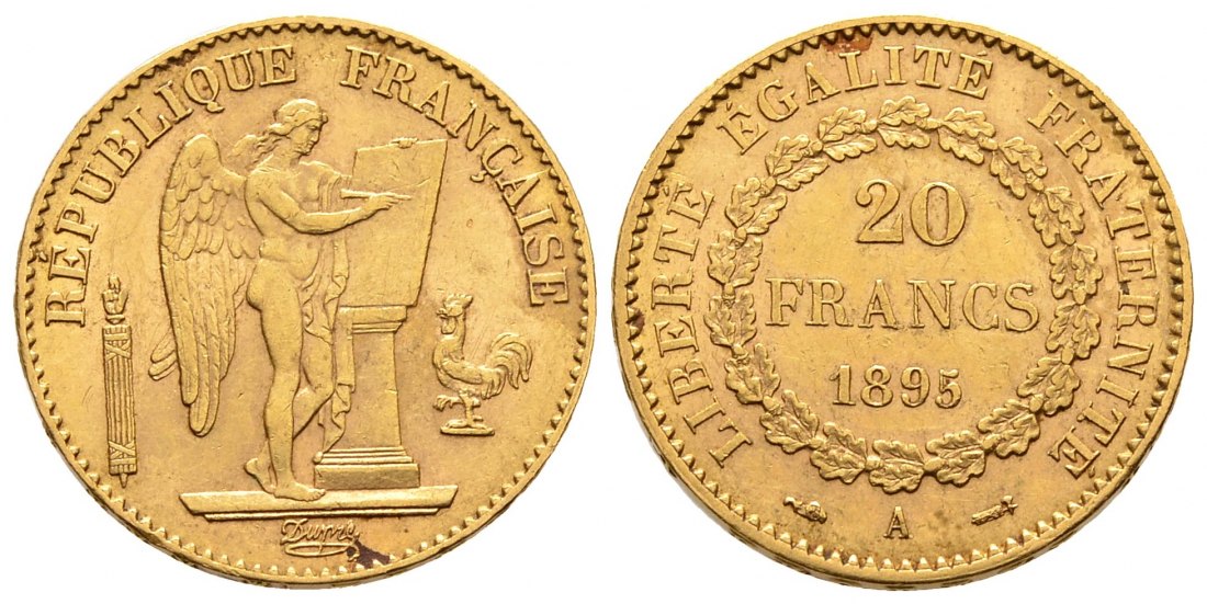 PEUS 8405 Frankreich 5,81 g Feingold. 3. Republik (1871 - 1940) 20 Francs GOLD 1895 A Sehr schön
