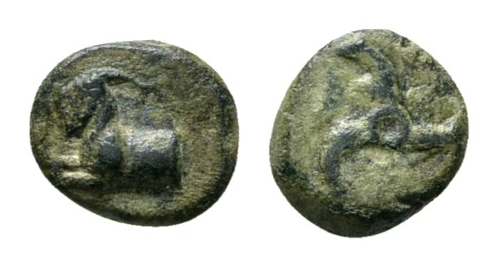  Antike, Lykische Dynasten Perikle - Dynast von Antiphellos; Bronzemünze 1,21 g   