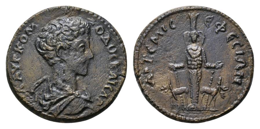  Antike; Commodus 177-192; Bronzemünze 12,30 g   