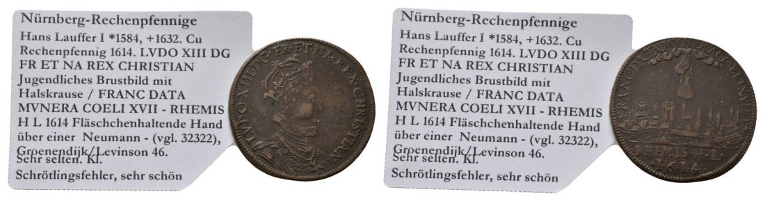  Nürnberg-Rechenpfennige, Cu Rechenpfennig 1614   