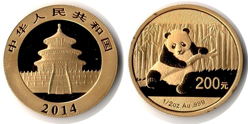 China MM-Frankfurt Feingewicht: 15,55g Gold 200 Yuan 2015 pp