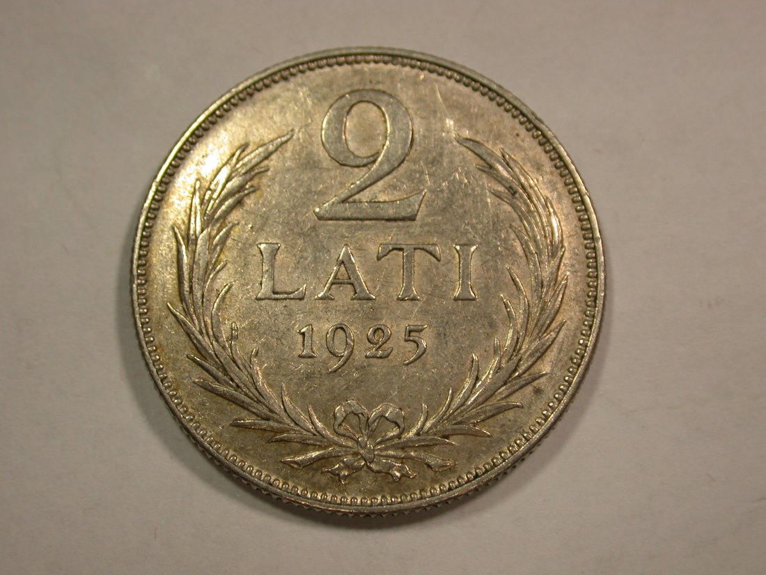  B21 Lettland  2 Lats 1925 in vz  Originalbilder   
