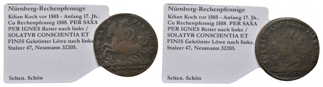  Nürnberg-Rechenpfennig, Cu Rechenpfennig 1588   