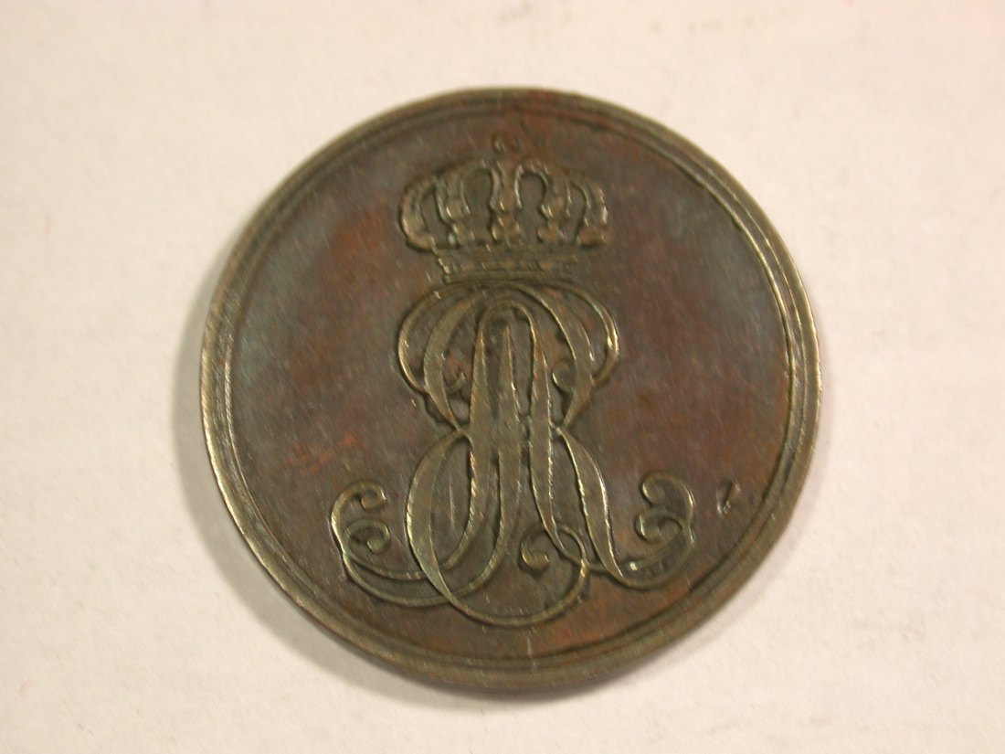  B25 Hannover 1 Pfennig 1846 in ss+  Originalbilder   