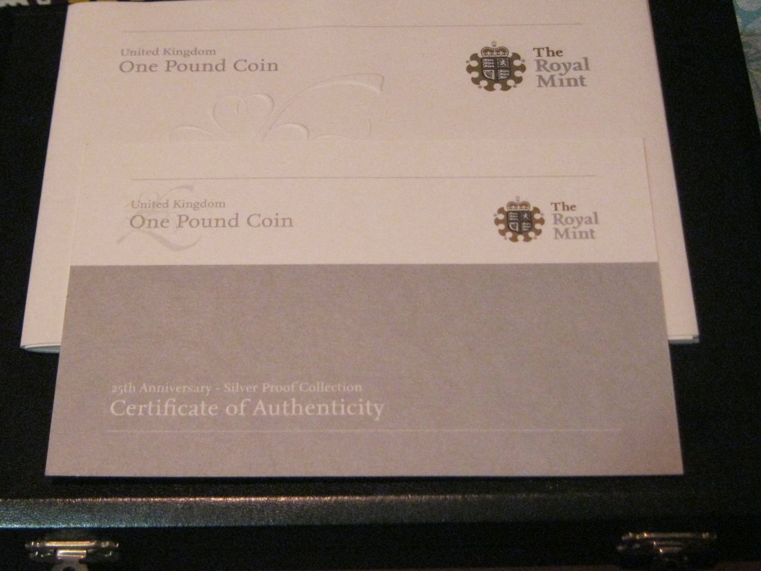  GREAT BRITAIN  2008 SERIES-25TH ANNIVERSARY OF POUND-GOLD PLATED PROOF   