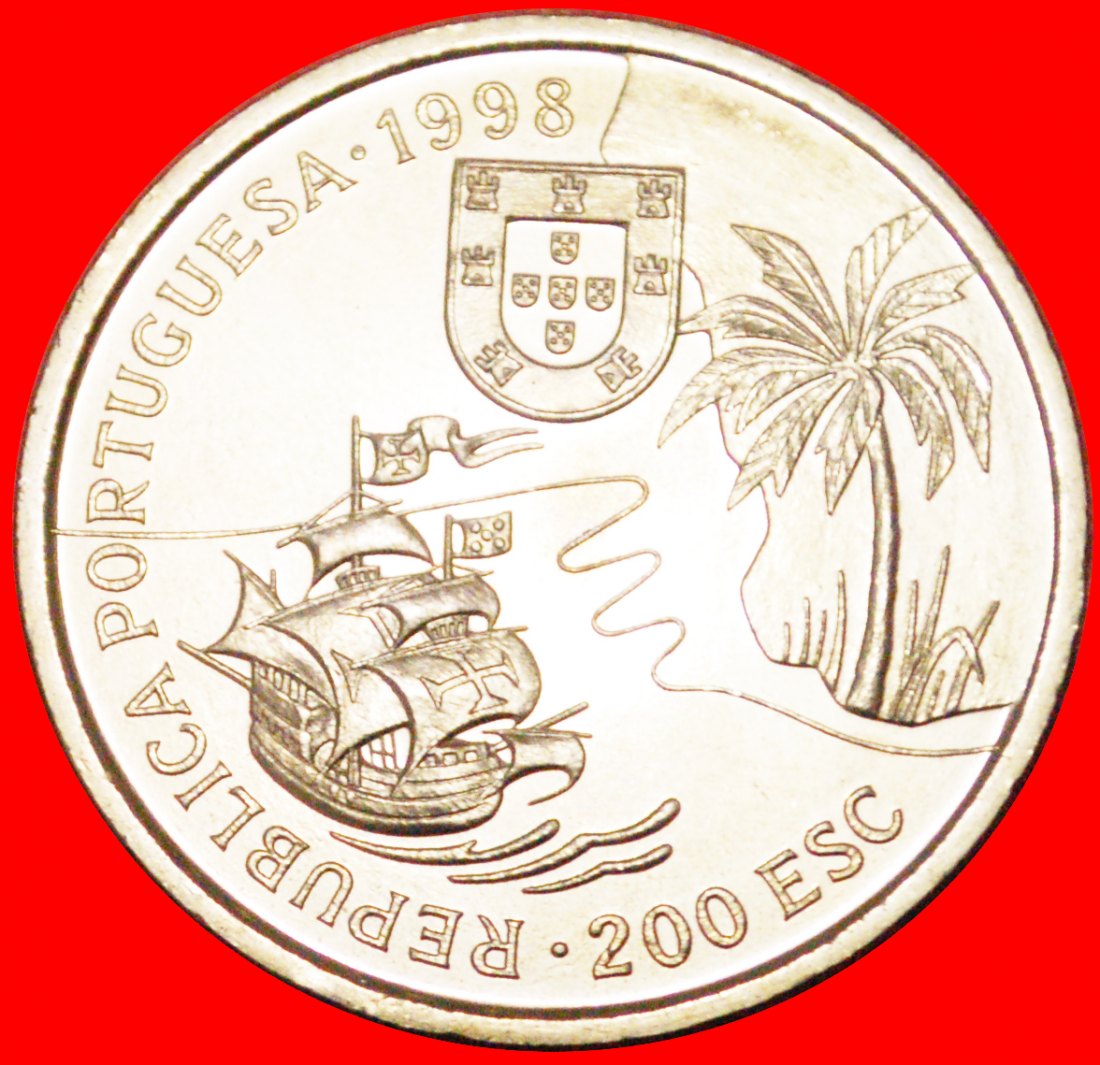  √ SHIP: PORTUGAL ★ 200 ESCUDOS 1497 1998 UNC MINT LUSTER!   
