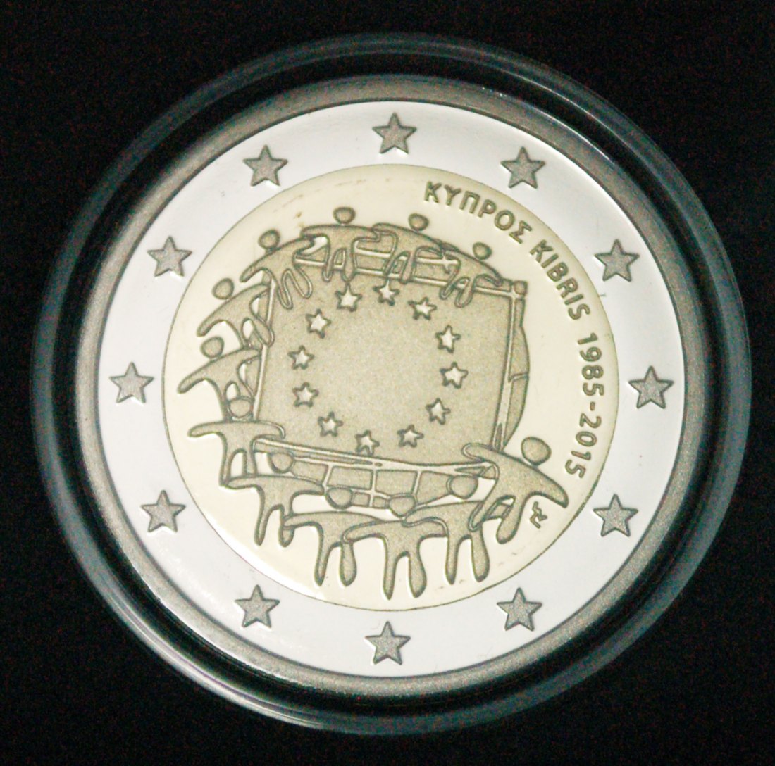  § FLAG: CYPRUS ★ 2 EURO 2015 PROOF! LOW START★ NO RESERVE!!!   