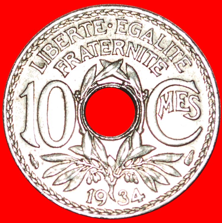  √ III REPUBLIC (1870-1940): FRANCE ★ 10 CENTIMES 1934! LOW START ★ NO RESERVE!   