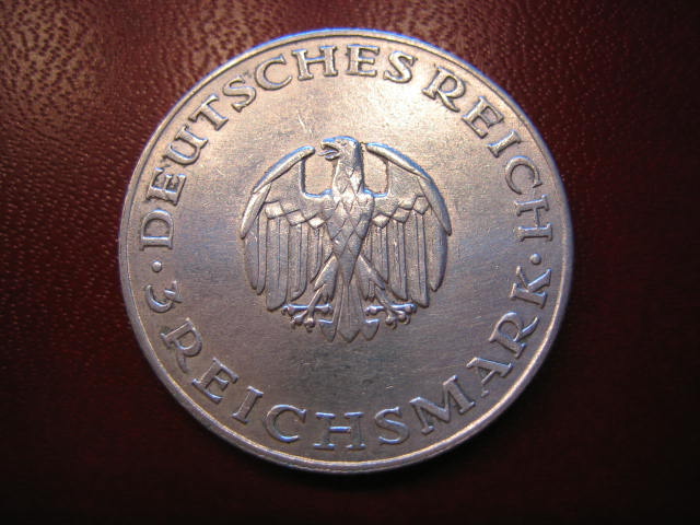  WR 3 Reichsmark Lessing 1929 A   