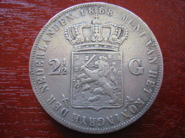  Niederlande 2 1/2 Gulden 1868 Willem III.   