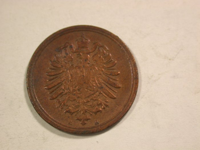  C01 KR 1 Pfennig 1876 A in schön Druckstellen  Orginalbilder   