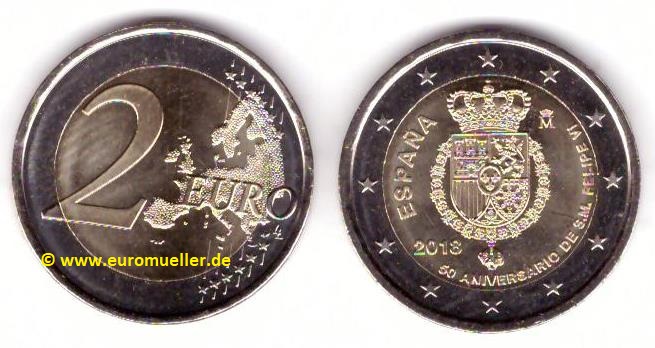 Spanien 2 Euro Gedenkmünze 2018...König Felipe   