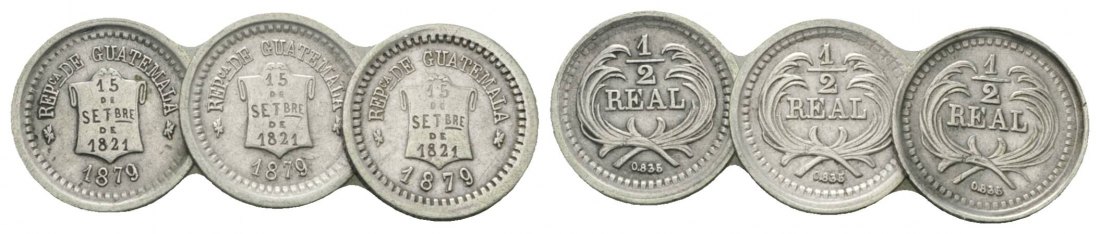  Guatemala, 1/2 Real, 1879   